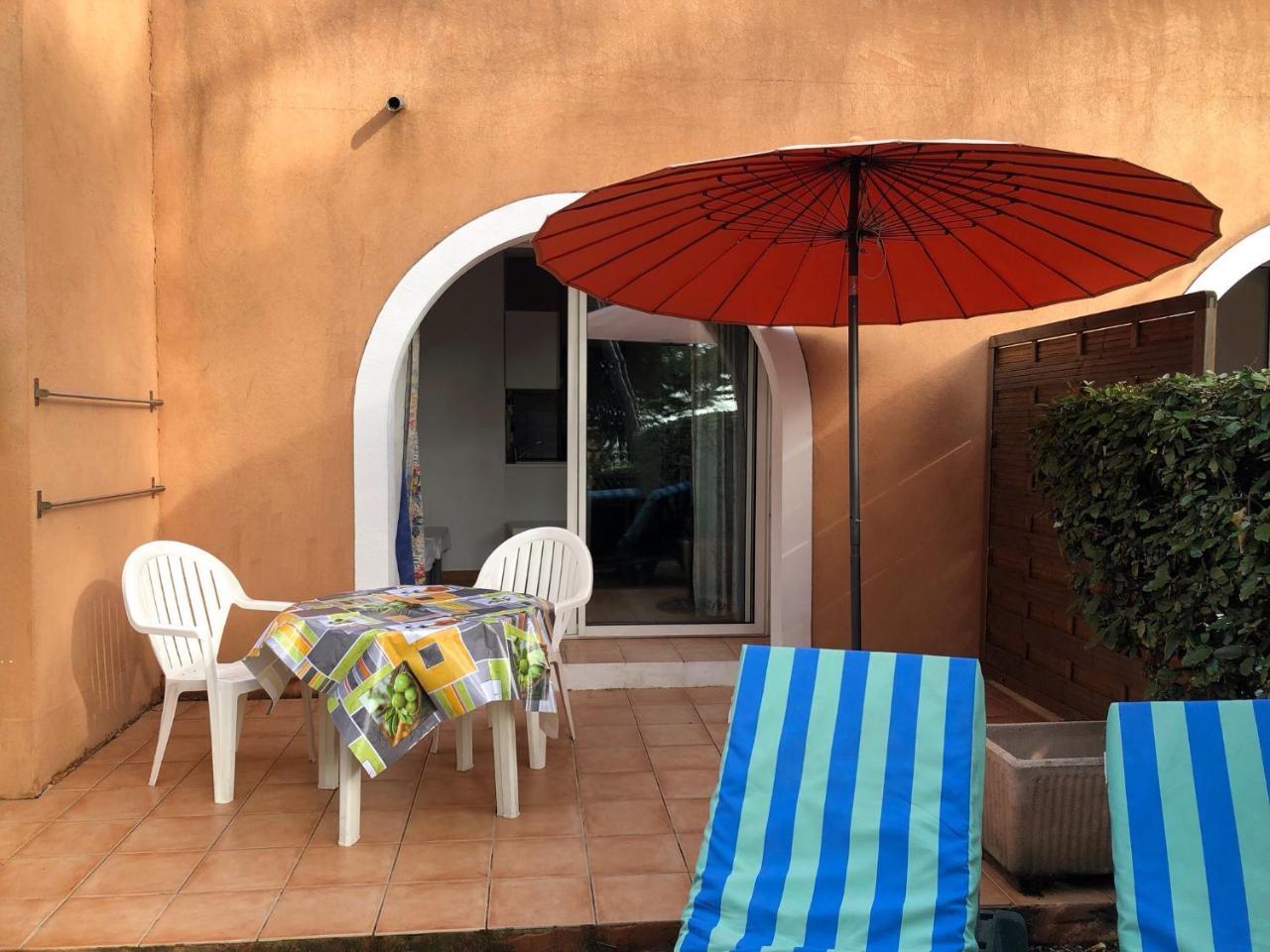 50M Plage T2 Grande Terrasse Vue Mer Climatise Piscine Chauffee, Parking Clos Gratuit 滨海萨纳里 外观 照片